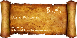 Bink Adrienn névjegykártya